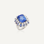 Round Brilliant Statement | Royal Blue Sapphire | 14K White Gold | Pure Sophistication