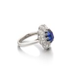 5.01 Carat Round Brilliant Statement | Royal Blue Sapphire | 14K White Gold - Image 2