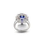 5.01 Carat Round Brilliant Statement | Royal Blue Sapphire | 14K White Gold - Image 3