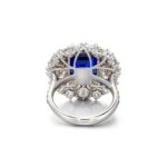 7 Carat Round Brilliant Statement | Royal Blue Sapphire | 14K White Gold - Image 3
