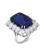 Round Brilliant Statement | Royal Blue Sapphire | 14K White Gold | Pure Sophistication - Image 3