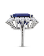 Round Brilliant Statement | Royal Blue Sapphire | 14K White Gold | Pure Sophistication - Image 4