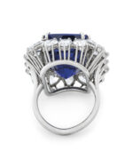 Round Brilliant Statement | Royal Blue Sapphire | 14K White Gold | Pure Sophistication - Image 5