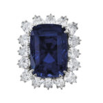 Round Brilliant Statement | Royal Blue Sapphire | 14K White Gold | Pure Sophistication