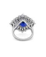 10 Carat Round Brilliant Statement | Royal Blue Sapphire | 14K White Gold - Image 6