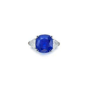8.13 Carat Cushion Statement | Royal Blue Sapphire | SI | 14K White Gold