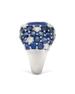 13.33 Carat Cushion Statement | Royal Blue Sapphire | 18K White Gold - Image 2