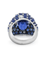13.33 Carat Cushion Statement | Royal Blue Sapphire | 18K White Gold - Image 5