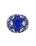 13.33 Carat Cushion Statement | Royal Blue Sapphire | 18K White Gold