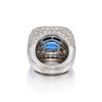 Round Brilliant Statement | Royal Blue Sapphire | 14K White Gold | Refined Light | Signature - Image 2