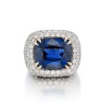 Round Brilliant Statement | Royal Blue Sapphire | 14K White Gold | Refined Light | Signature