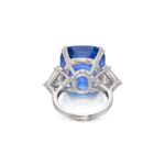 Round Brilliant Statement | Royal Blue Sapphire | 14K White Gold | Graceful Brilliance - Image 4
