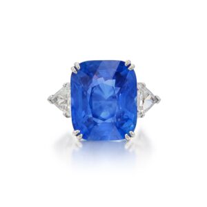 Round Brilliant Statement | Royal Blue Sapphire | 14K White Gold | Graceful Brilliance