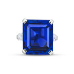 22.21 Carat Round Brilliant Statement | Royal Blue Sapphire | 18K Gold - Image 3
