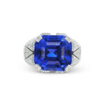 22.79 Carat Round Brilliant Statement | Royal Blue Sapphire | 18K Gold - Image 4