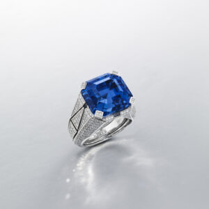 22.79 Carat Round Brilliant Statement | Royal Blue Sapphire | 18K Gold