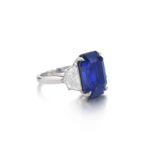 12.3 Carat Round Brilliant Statement | Royal Blue Sapphire | SI | 14K White Gold - Image 2