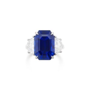 12.3 Carat Round Brilliant Statement | Royal Blue Sapphire | SI | 14K White Gold