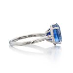 Round Brilliant Statement | Royal Blue Sapphire | 14K White Gold | Refined Light - Image 2