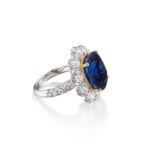 12.34 Carat Cushion Statement | Royal Blue Sapphire | 14K White Gold | Iconic Presence