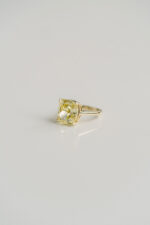 3 Carat Cushion Statement | Fancy Yellow | 14K White Gold | Sunlit Royal Radiance | Heirloom - Image 2