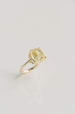3 Carat Cushion Statement | Fancy Yellow | 14K White Gold | Sunlit Royal Radiance | Heirloom - Image 4