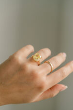 3 Carat Cushion Statement | Fancy Yellow | 14K White Gold | Sunlit Royal Radiance | Heirloom - Image 6