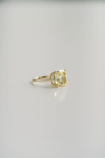 3 Carat Cushion Statement | Fancy Yellow | 14K White Gold | Sunlit Royal Radiance | Heirloom