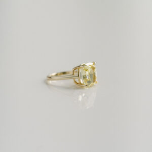 3 Carat Cushion Statement | Fancy Yellow | 14K White Gold | Sunlit Royal Radiance | Heirloom