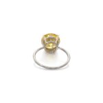 3.88 Carat Round Brilliant Statement | Fancy Yellow | 14K White Gold - Image 3