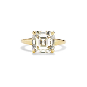 Asscher Statement | Brilliant White | 14K White Gold | Elegant Sparkle | Heirloom