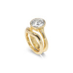 Round Brilliant Statement | Brilliant White | 14K White Gold | Elegant Sparkle