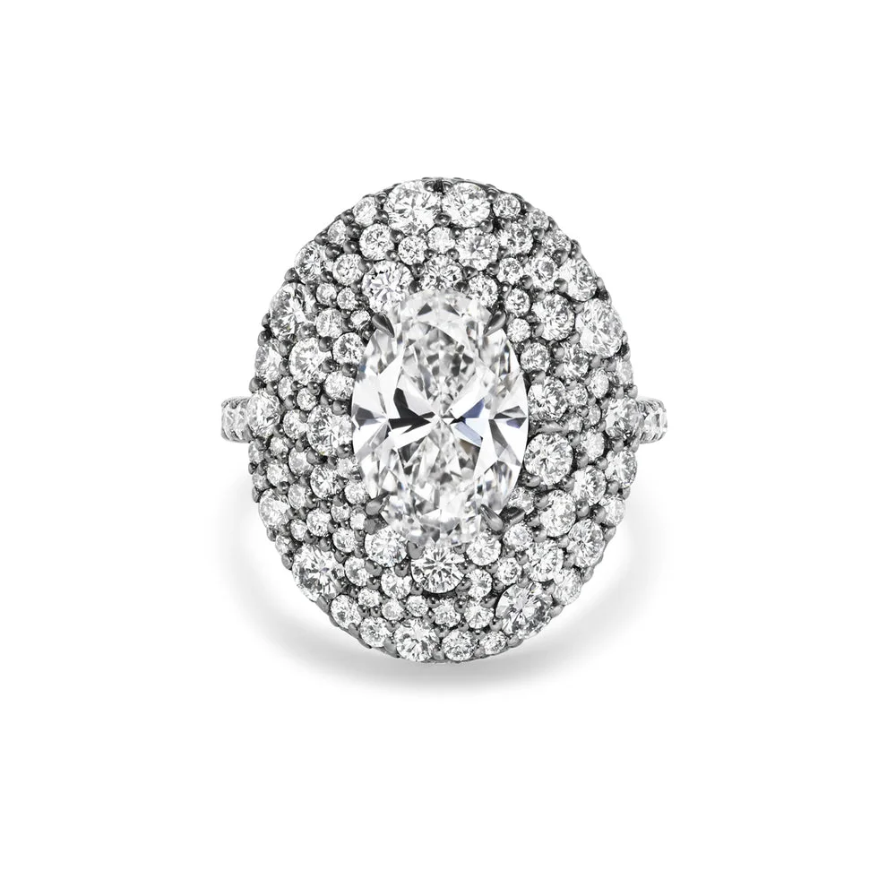 Oval Statement | Brilliant White | 14K White Gold | Refined Light