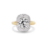 Round Brilliant Statement | Brilliant White | 14K White Gold | Elegant Sparkle