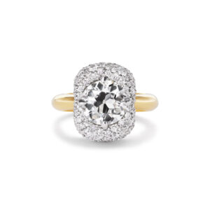 Round Brilliant Statement | Brilliant White | 14K White Gold | Elegant Sparkle