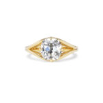 Round Brilliant Statement | Brilliant White | 14K White Gold | Elegant Sparkle - Image 3