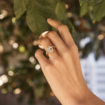 Round Brilliant Statement | Brilliant White | 14K White Gold | Elegant Sparkle