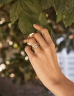 Round Brilliant Statement | Brilliant White | 14K White Gold | Elegant Sparkle