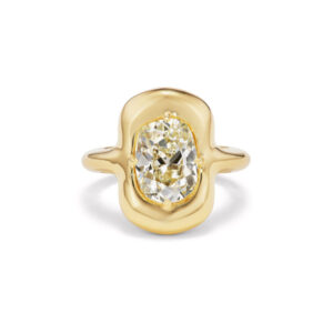 Round Brilliant Statement | Brilliant White | 14K White Gold | Elegant Sparkle