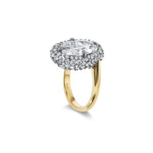 Oval Statement | Brilliant White | 14K White Gold | Elegant Sparkle | High Jewellery