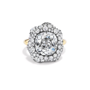 Round Brilliant Statement | Brilliant White | 14K White Gold | Elegant Sparkle