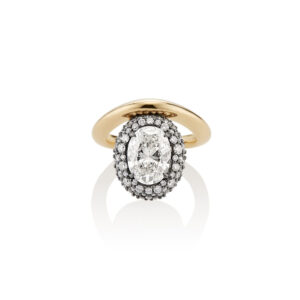 Round Brilliant Statement | Brilliant White | 14K White Gold | Classic Charm