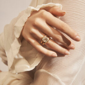 Round Brilliant Statement | Brilliant White | 14K White Gold | Classic Charm | Heirloom