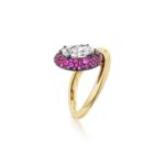 Round Brilliant Statement | Ruby Red | 14K White Gold | Refined Light | Collector-Grade - Image 2