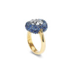 Round Brilliant Statement | Royal Blue Sapphire | 14K White Gold | Pure Sophistication - Image 2