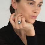 Round Brilliant Statement | Royal Blue Sapphire | 14K White Gold | Pure Sophistication