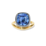 Round Brilliant Statement | Royal Blue Sapphire | 14K White Gold | Refined Light - Image 2