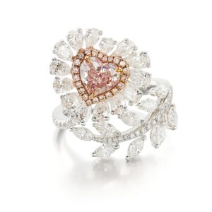 1.03 Carat Heart Shape Statement | Fancy Yellow | 14K White Gold