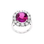 10.46 Carat Round Brilliant Statement | Royal Blue Sapphire | 14K White Gold - Image 3