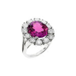 10.46 Carat Round Brilliant Statement | Royal Blue Sapphire | 14K White Gold - Image 4